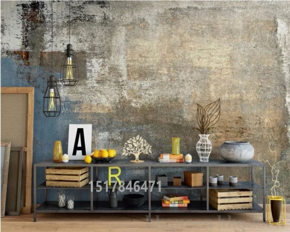 3D Wallpaper Rustic Cement